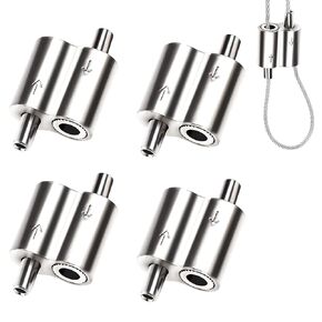 1/16 Inch M3 Stainless Steel Wire Rope Cable Clip Clamp, 1/16" Wire Rope Clips Perfect for 1/16 Inch (1.5mm-2.0mm) Stainless Steel Cable/Wire Rope - 8 PCS