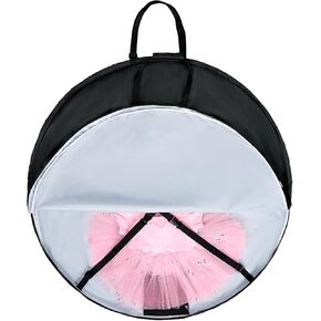 Fanwoli 41 Inch Ballet Tutu Bag with Front Shoe Pocket | Foldable Dance Costume Garment Bag with Adjust Strap, Ideal Garment Bag for Dancers | Competition & Performance