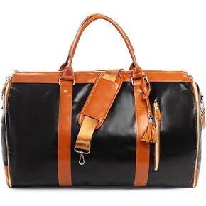 Garment Duffle Bags for Travel, Convertible Cloth Bag with Shoe Pouch, 2 in 1 Waterproof Travel Suit Bag with Shoulder Strap for Men Women(Pink)