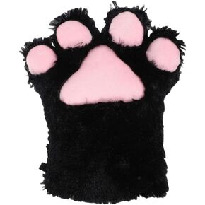 Cosplay Animal Cat Wolf Dog Fox Paws Claws Gloves Costume Halloween Plush Fluffy Bear Claw Winter Warm Gloves For Women Men in Saudi Arabia
