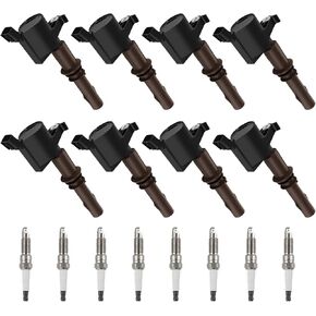 8PCS DG521 Ignition Coils Pack&SP509 Iridium Spark Plugs Kit Fits for Ford F150, F250/F350 Super Duty,Expedition,Explorer, Mustang,for Lincoln Navigator,for Mercury Mountaineer 4.6L 5.4L V8