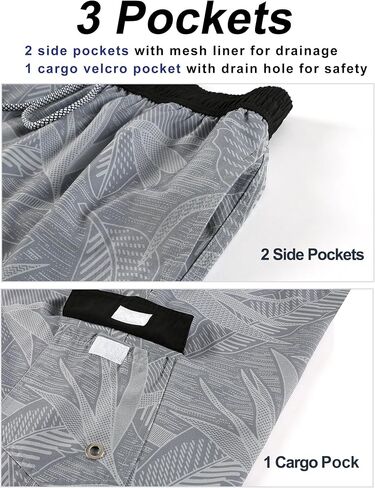 BOJIN Mens Swim Trunks 9" Quick Dry Stretch Swim Shorts Mesh Lining Bathing Suits Swimwear Beach Shorts with Pockets in Saudi Arabia