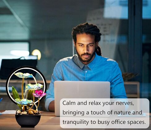 نافورة مياه داخلية شلال نافورة منضدية نافورة مكتب لوتس نافورة مياه مول داخلي شلال صغير شلال حديد ديكور منزلي لتزيين المكتب in Kuwait