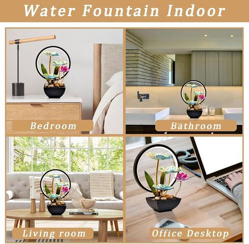 نافورة مياه داخلية شلال نافورة منضدية نافورة مكتب لوتس نافورة مياه مول داخلي شلال صغير شلال حديد ديكور منزلي لتزيين المكتب in Kuwait