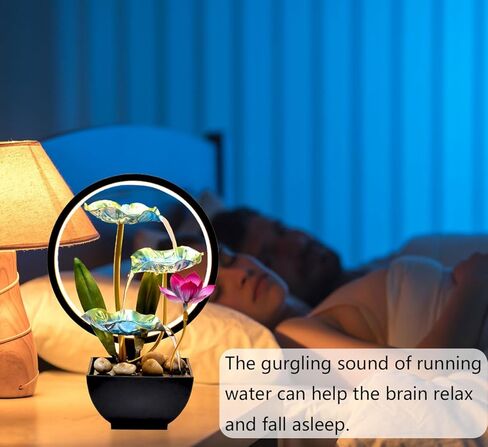 نافورة مياه داخلية شلال نافورة منضدية نافورة مكتب لوتس نافورة مياه مول داخلي شلال صغير شلال حديد ديكور منزلي لتزيين المكتب in Kuwait