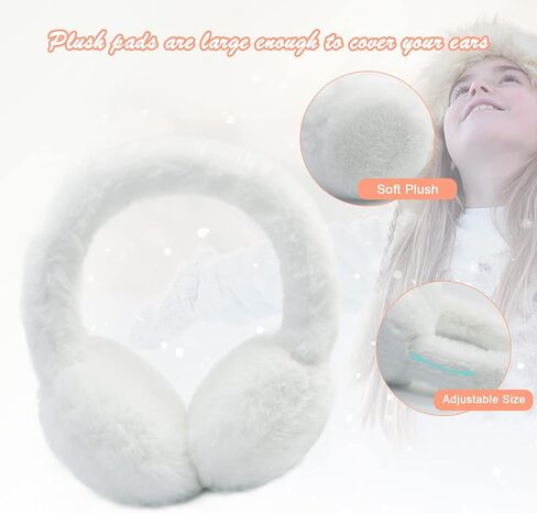 POXIMI Baby Warm Earmuffs Kid Magic Gloves Girl Soft Plush Ear Muffs Toddler Knit Mittens for Boy Winter Ear Warmer Set in Kuwait