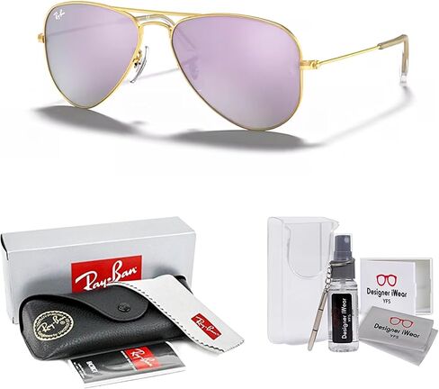 نظارات راي بان جونيور للأطفال Aviator RJ9506S Aviator للأطفال الصغار + حزمة مع مجموعة نظارات iWear المصممة in Saudi Arabia