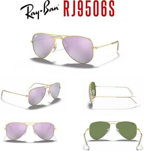 نظارات راي بان جونيور للأطفال Aviator RJ9506S Aviator للأطفال الصغار + حزمة مع مجموعة نظارات iWear المصممة in Saudi Arabia