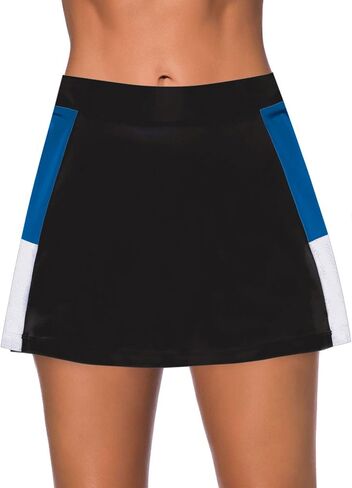 Dokotoo Womens Swim Skirt Tummy Control Color Block Tankini Swimdress Bikini Bathing Suit Swimsuit Bottoms in Saudi Arabia