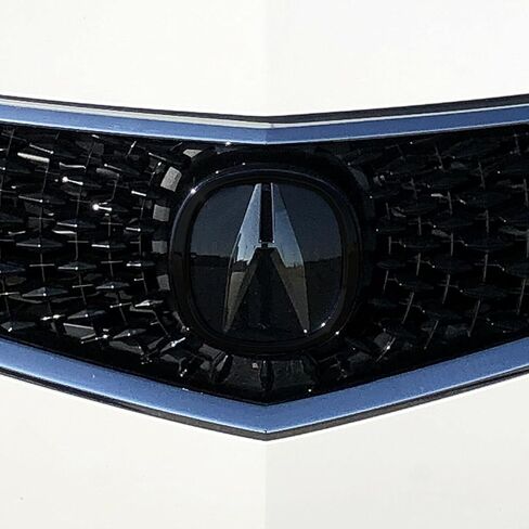 SlickMod Chrome Delete Blackout Vinyl Overlay for 2018-2020 Acura TLX Front Emblem Ring (Gloss Black) in Kuwait