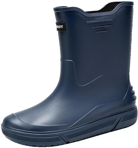 jessie Rubber Boots for Men Waterproof Rain Boots Non-slip Garden Boots Mid Calf Muck Work Fishing Shoes for Yard Farm Outdoor Work in Saudi Arabia