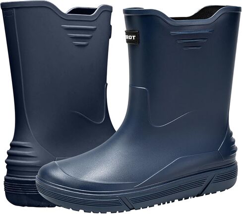 jessie Rubber Boots for Men Waterproof Rain Boots Non-slip Garden Boots Mid Calf Muck Work Fishing Shoes for Yard Farm Outdoor Work in Saudi Arabia