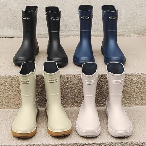 jessie Rubber Boots for Men Waterproof Rain Boots Non-slip Garden Boots Mid Calf Muck Work Fishing Shoes for Yard Farm Outdoor Work in Saudi Arabia