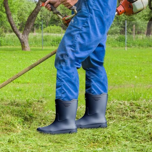 jessie Rubber Boots for Men Waterproof Rain Boots Non-slip Garden Boots Mid Calf Muck Work Fishing Shoes for Yard Farm Outdoor Work in Saudi Arabia
