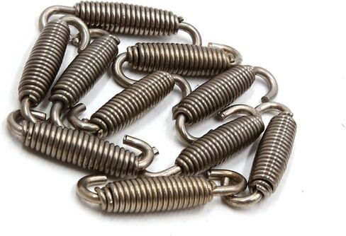Motoforti 10pcs Silver Tone Motorcycle Exhaust Pipe Muffler Springs Swivel Hook Long-lasting in Saudi Arabia