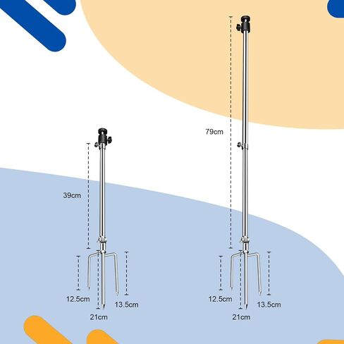 Game & Trail Camera Mount, Thickened Collapsible Multifunctional Stainless Steel Bracket, 360° Adjustable Universal Screw Connection 1/4''-20 (6mm), for Hunting Cameras, Solar Panels, etc.(3 Pack) in Kuwait