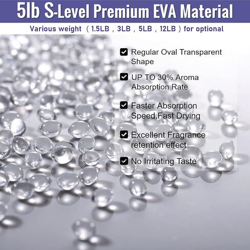 MUBYOK 5lb Premium Unscented Aroma Beads for Car Freshies DIY Eva Beads Freshie Beads Bulk Freshie Supplies in Saudi Arabia