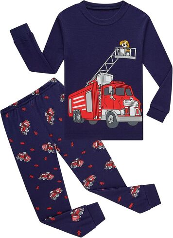 Toddler Boys Pajamas Sets Cotton Long Sleeve Sleepwear for Boys in Kuwait