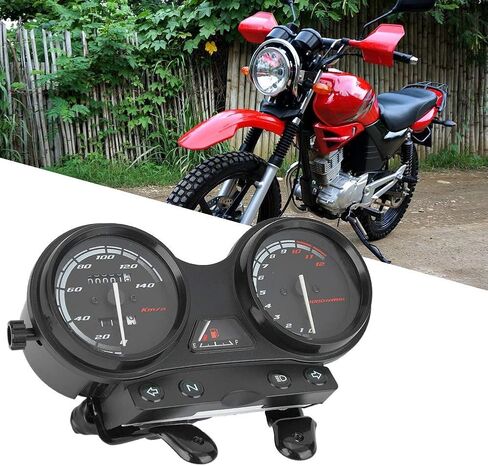 Ybr 125 - عداد المسافات للدراجات النارية LCD عداد السرعة الرقمي عداد المسافات مقياس سرعة الدوران KM/H مقياس السرعة العالمي مناسب لـ YBR 125 2005 2006 2007 2008 2009 in Kuwait