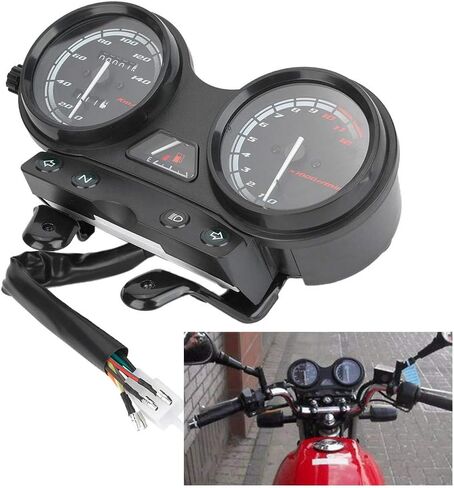 Ybr 125 - عداد المسافات للدراجات النارية LCD عداد السرعة الرقمي عداد المسافات مقياس سرعة الدوران KM/H مقياس السرعة العالمي مناسب لـ YBR 125 2005 2006 2007 2008 2009 in Kuwait
