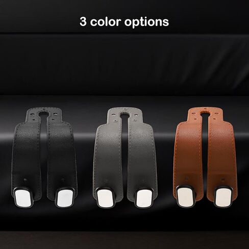 ENOCHT 2PCS Car Seat Hooks for Headrest Purse Hook for Car 2 in 1 Soft TPE Back Seat Headrest Hooks for Mobile Phone Holder Handbags Bags Car Backseat Organizer Accessories(Black) in Saudi Arabia