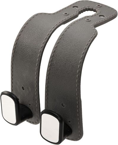 ENOCHT 2PCS Car Seat Hooks for Headrest Purse Hook for Car 2 in 1 Soft TPE Back Seat Headrest Hooks for Mobile Phone Holder Handbags Bags Car Backseat Organizer Accessories(Black) in Saudi Arabia