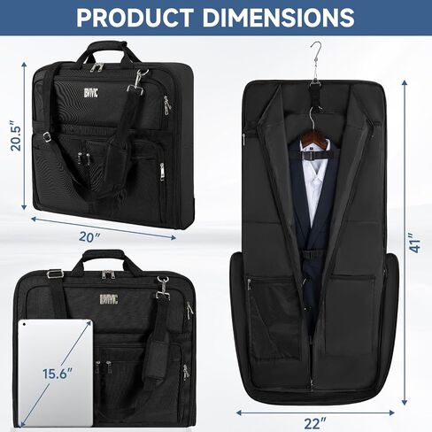 Garment Bags For Travel Carry On Garment Bag For Hanging Clothes Large Suit Travel Bag Convertible Travel Garment Bag For Men And Women in Saudi Arabia