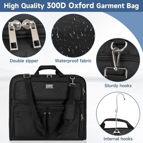 Garment Bags For Travel Carry On Garment Bag For Hanging Clothes Large Suit Travel Bag Convertible Travel Garment Bag For Men And Women in Saudi Arabia