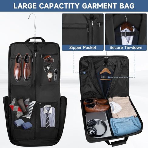 Garment Bags For Travel Carry On Garment Bag For Hanging Clothes Large Suit Travel Bag Convertible Travel Garment Bag For Men And Women in Saudi Arabia