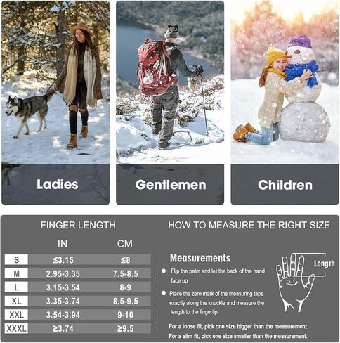 Rahhint Wool Winter Gloves Men Women Fleece lined Knit Gloves with Touchscreen Fingers Insulated Gloves Keep Hand Warm Gift in Kuwait