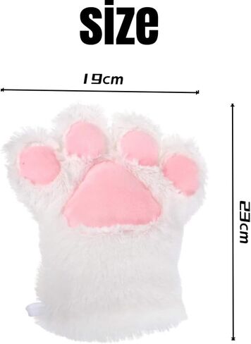 Cosplay Animal Cat Wolf Dog Fox Paws Claws Gloves Costume Halloween Plush Fluffy Bear Claw Winter Warm Gloves For Women Men in Saudi Arabia