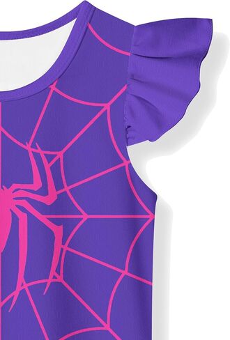 Girl Summer Dress，Superhero Dress Party Gift Printed Casual Dress 3-8 Years in Kuwait