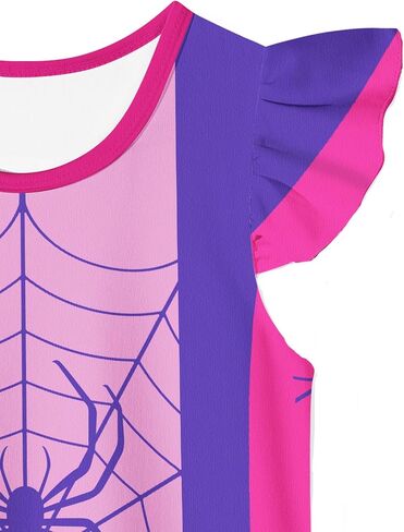 Girl Summer Dress，Superhero Dress Party Gift Printed Casual Dress 3-8 Years in Kuwait