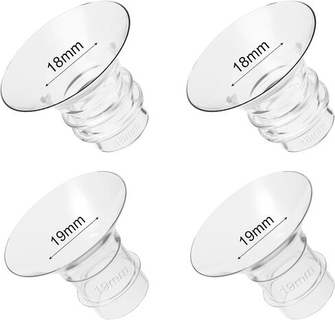 Flange Inserts 18mm 19mm 4PCS Compatible with Spectra Elvie Medela Willow go Bellababy 24mm Flange/Shields Wearable Breast Pump, Reduce Nipple Tunnel Size, Pump Parts Replace in Saudi Arabia