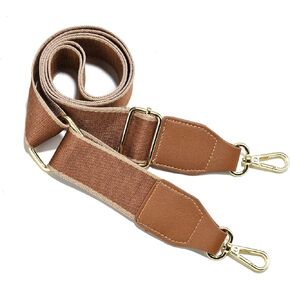 Purse Strap Wide Replacement Crossbody Bag Straps, 1.5" Canvas Handbag Shoulder Strap, Adjustable Tote Belt（Gold Hardware