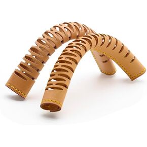 Jiesinlov 2Pcs Bag Handle Wrap Covers for Speedy 25 30 35,Vachetta Leather Grip Protector Strap,Stain and Abrasion Resistant(Apricot)
