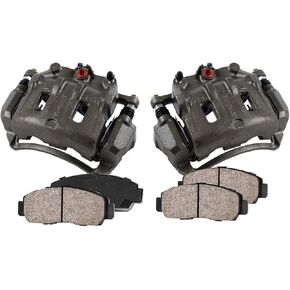 Callahan Brake Parts CCK01030 [2] FRONT Premium Loaded OE Caliper Assembly Set + Quiet Low Dust Ceramic Brake Pads