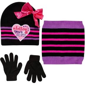 Nickelodeon Girls' JoJo Siwa or Paw Patrol Winter Hat, Gloves or Mittens, and Gaiter Set (2-7)