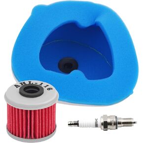 AHL Air Filter 150209 & Oil filter & Spark plug Compatible with HONDA CRF250R CRF250X 2004-2009,CRF450R 2002-2008,CRF450X 2005-2009