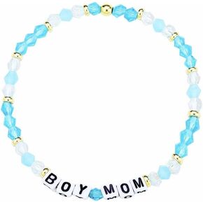BoyMom Bracelet Beaded Mom Gifts for New BoyMom Mama Beads Bracelet