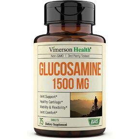 Glucosamine Sulfate 1500mg Joint Support Supplement. Cartilage, Bone & Joint Health. Antioxidant Properties. Aids Inflammatory Response. Occasional Discomfort Relief for Back, Knees & Hands. 120 Count