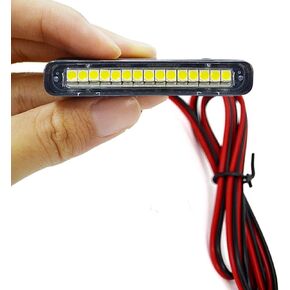 1Pcs 15 white Leds Led License Plate Light Waterproof Motorcycle Led Tail Light Trailer Light,Backup Light,Reverse Light,Side Marker Light for Motorcycle Scooter Bike ATV Car RV SUV