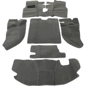 Kojem Full Set Carpet Kit Floor Liner Compatible with 1997-2006 Jeep Wrangler TJ Interior Floor Rug Mat Carpet Pad Black 6PCS