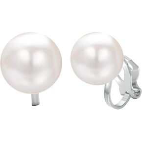 Yoursfs 10mm Tiny Pearl Clip On Earrings for Women 18K Gold Plated Faux Pearls Bridal Earring Fashion Wedding Jewelry