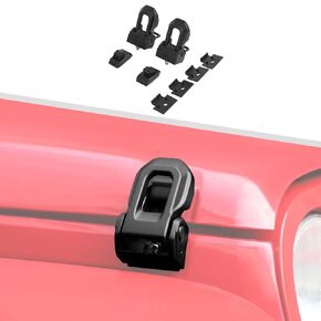 Metal Hood Latches Compatible with Jeep Wrangler JK JKU JL JLU Gladiator JT 2007-2024, 1 Pair Hood Latch Lock Hood Pin Kit (OEM Without Lock)