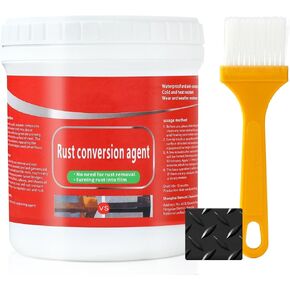 Rust Conversion Agent 300g, Multi-Functional Anti-Rust Paint, Water-Based Metallic Paint, Rust Remover for Metal,Universal Anti-Rust Paint Rust Removal Conversion Agent (White)