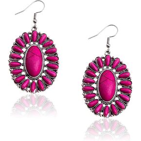 Rustic Couture's Western Earrings for Women Cowgirl Country Concho Dangling Western Statement Jewelry