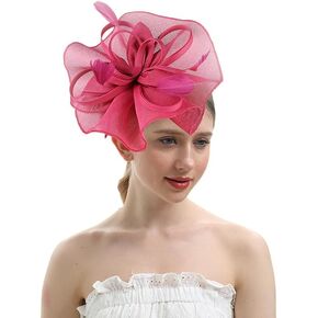 Bubbmi Lady Flower Fascinators Hats with Headband and Clips