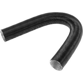 1 Pc Car Heater Duct Pipe 25mm ID 50cm Max l Warm Air Ducting Hose Car Truck RV Bus Van Boat Aluminum Foil Black