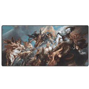 The Mousepad Company Original an Angel Appears Large Size Gaming Mousepad Full Desk (Large (36"x17"), Grey & White)